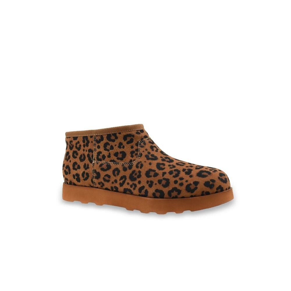 New leopard print suede boots size 11